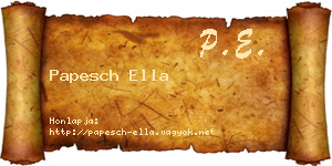 Papesch Ella névjegykártya